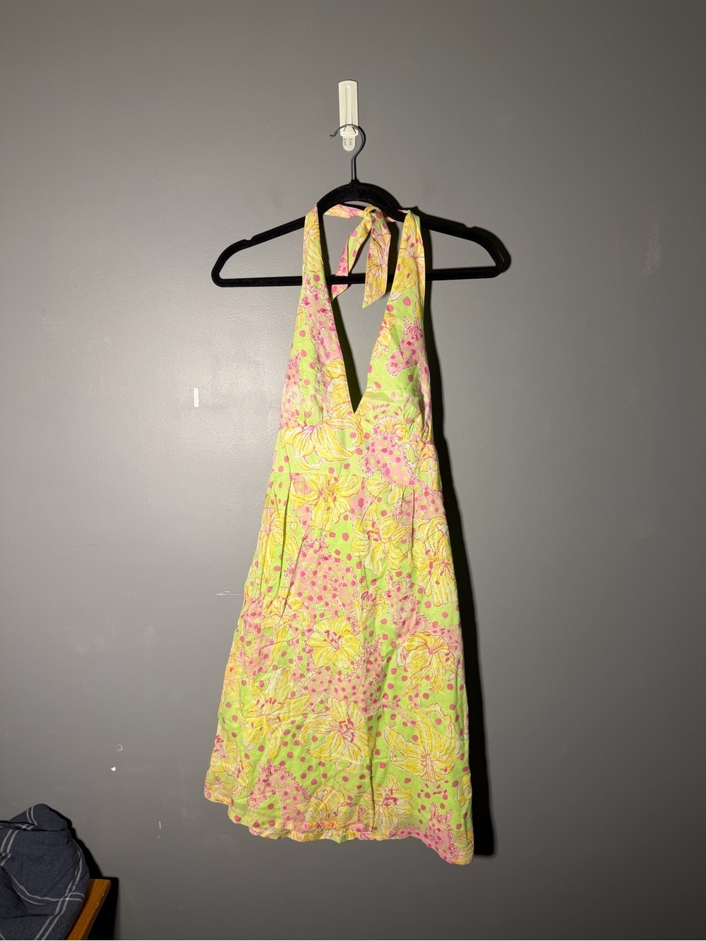 Lilly Pulitzer Vintage Fillies For Lillies Halter Neck Mini Dress Size 4